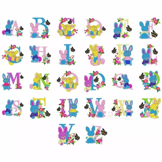 <img source='A-Z-26-Lettres-Lapin-CR10024.webp' alt='Lapins-fleurs-et-papillons-A-Z-alphabet-police-de-broderie-machine.' />.