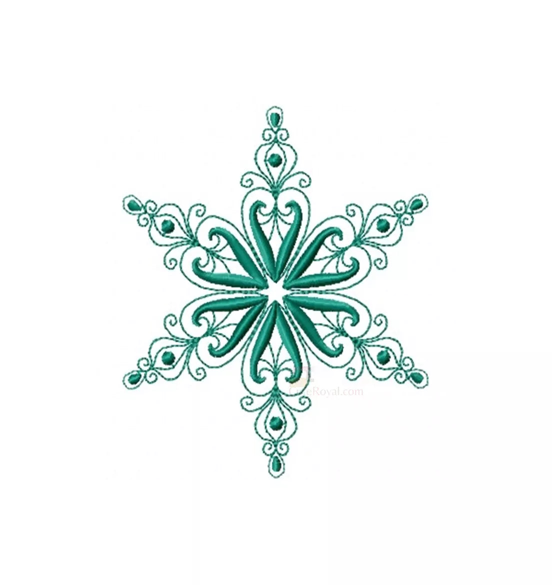Flocon- de-neige-vert-motif-de-broderie-machine