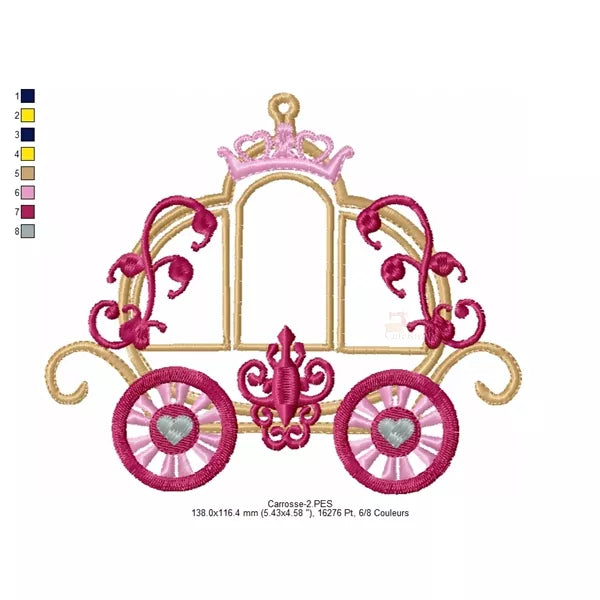 Carrosse-de-princesse-2-Applique-Broderie-Machine