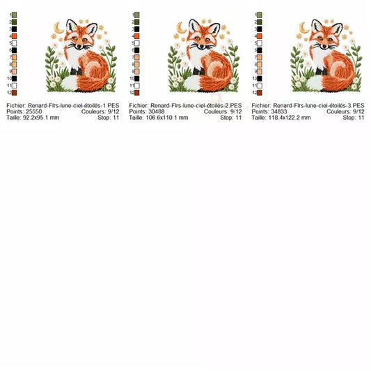 Info-tailles-Renard-floral-Motif-Broderie-Machine