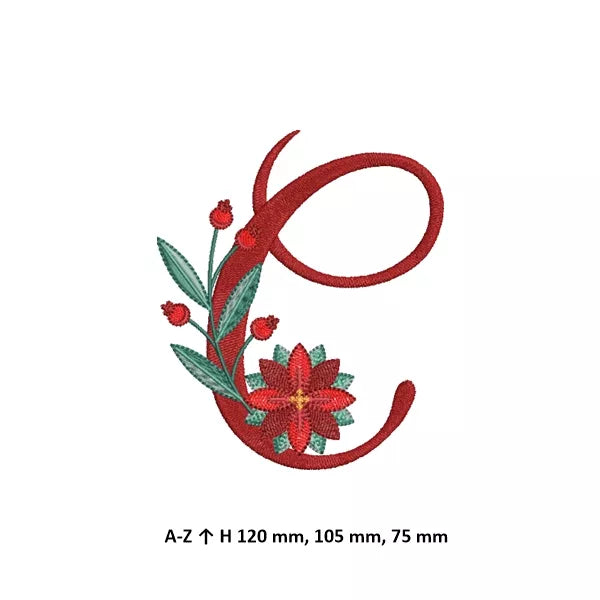 Lettre C et les 3 tailles en millimetres. | Letter C and the 3 sizes in millimeters.