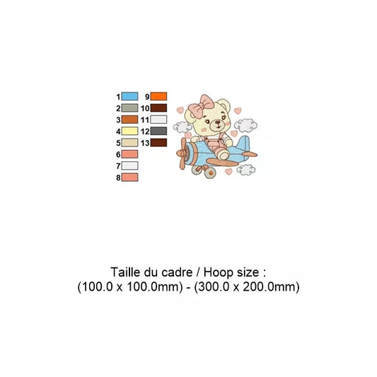 Ourson-fille-pilote-avion-fiche-technique-couleurs-et-tailles-motif-de-broderie-machine-CR10162