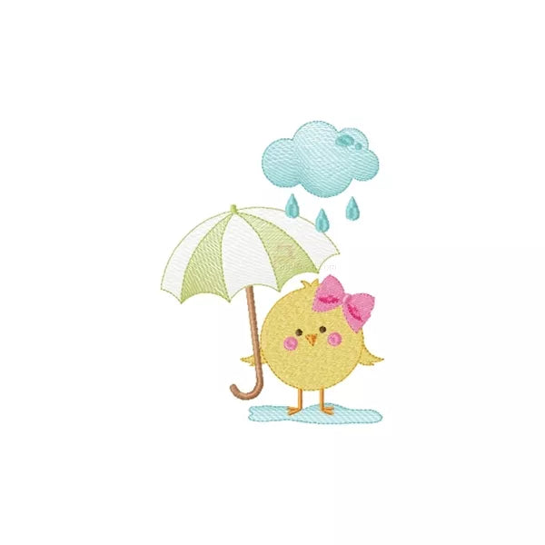 <img source='Parapluie-Poussin- Rond.webp' alt='Motif de broderie d’un poussin rond avec un parapluie.' />