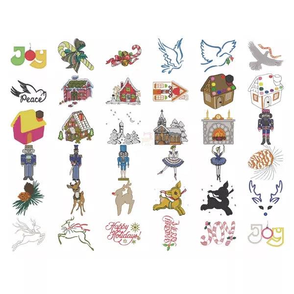 <img source='CR144NOEL.webp' alt='Collection festive : 144 motifs de broderie machine de Noël.' />.