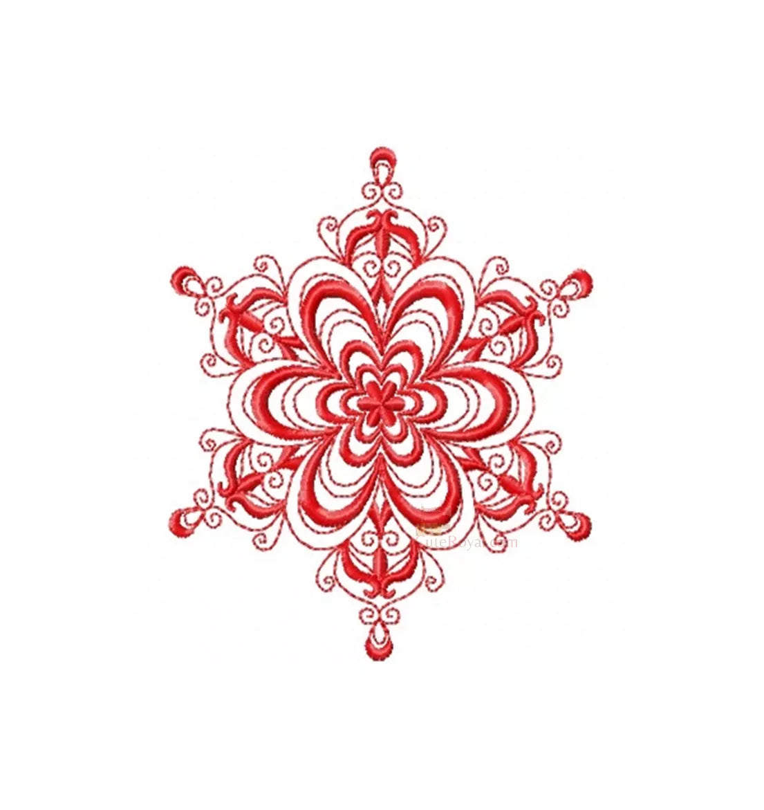 Flocon- de-neige-rouge-motif-de-broderie-machine
