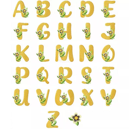 A-Z-Alphabet-monogramme-floral-avec-marguerite-Motif-broderie-machine-CR10135-16-42