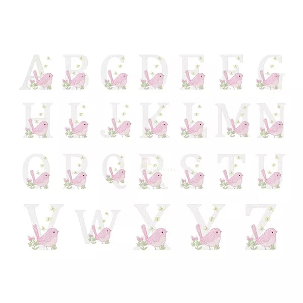 A-Z-alphabet-avec-oiseau-2-tailles-motif-broderie-machine-CuteRoyal-CR10145Z10