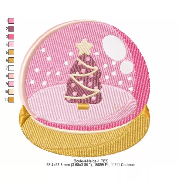Boule-à-Neige-taille-1-Motif-broderie-machine