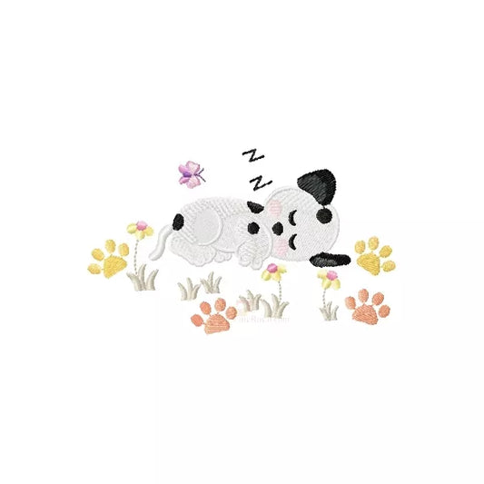 Chiot-dodo-fleurs-et-pattes-motifs-de-broderie-machine-CR10069
