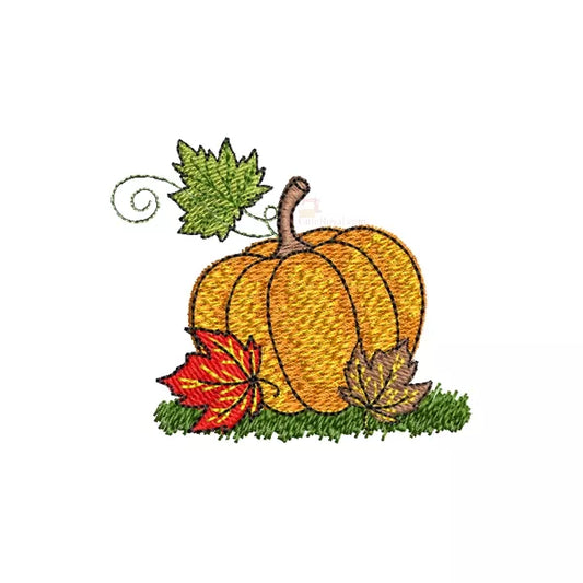 Citrouille-et-feuilles-d'Automne-Motif-de-broderie-machine