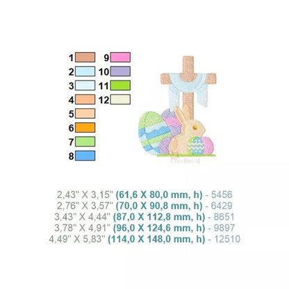 12-couleurs-5-tailles-Croix-avec-lapin-et-oeufs-Mofif-broderie-machine-de-paques-resurrection-CR10088