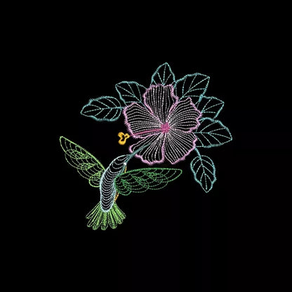 Fleur-hibiscus-et-colibri-Motif-de-broderie-machine-ondule-CuteRoyal.com-CR10101