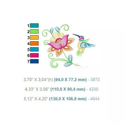 Fleur-tropicale-avec-colibri-7-couleurs-3-tailles-Motifs-de-broderie-machine-CuteRoyal.com-CR10100
