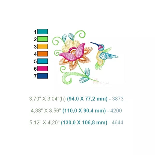 Fleur-tropicale-avec-colibri-7-couleurs-3-tailles-Motifs-de-broderie-machine-CuteRoyal.com-CR10100