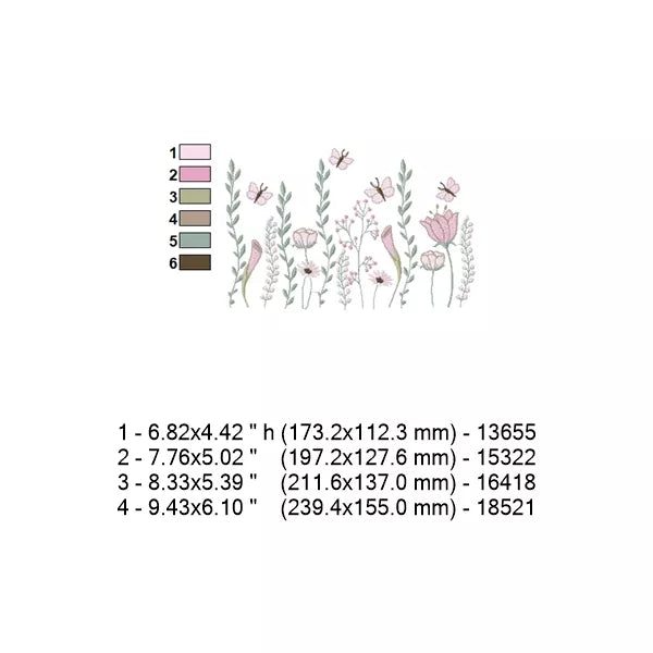 Fleurs-sauvages-et-papillons-fiche-technique-couleurs-dimensions-et-nombre-de-points-CR10160