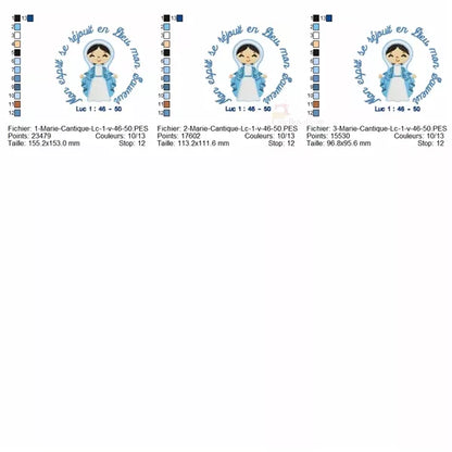 Info-tailles-Marie-Cantique-Mon-esprit-se-réjouit-en-Dieu-mon-Sauveur-Bible-Luc-1-versets-46-à-50-Motif-broderie-machine-de-Noël