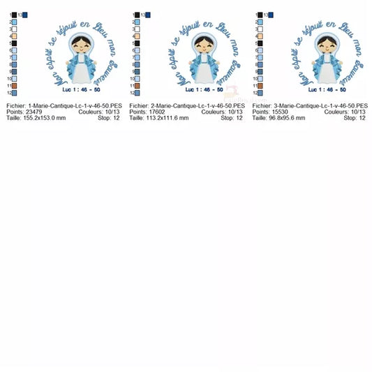 Info-tailles-Marie-Cantique-Mon-esprit-se-réjouit-en-Dieu-mon-Sauveur-Bible-Luc-1-versets-46-à-50-Motif-broderie-machine-de-Noël