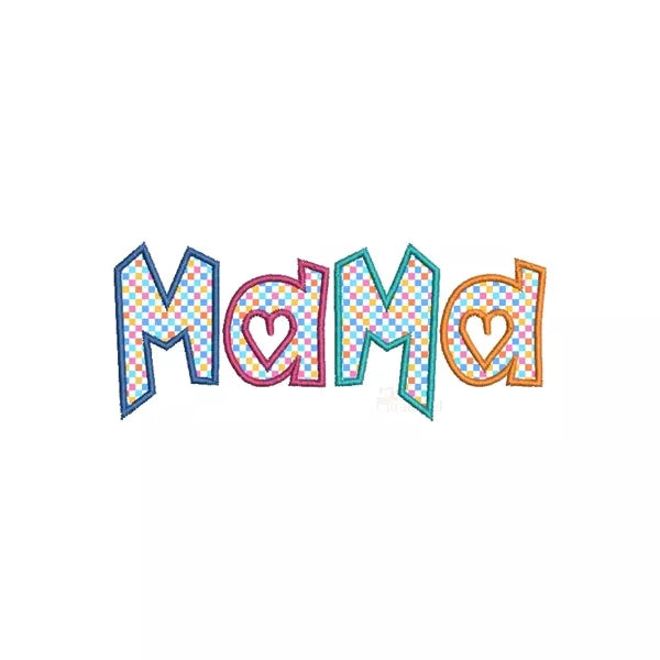 Mama-applique-bleu-rouge-vert-orange-motif-broderie-machine-CR10094