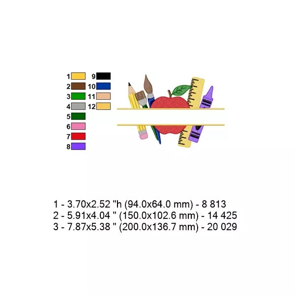 Monogramme-scolaire-Motif-de-broderie-machine_CuteRoyal_Fiche-technique-dimensions-couleurs-et-nombre-de-points