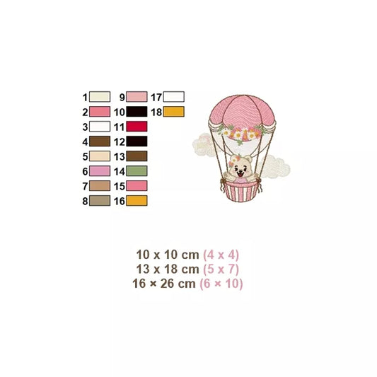 Motif-broderie-machine-animal-Ourson-fille-ballon-floral-montgolfiere-_Teddy-bear-embroidery-design_5-tailles-18-changements-couleurs-CR10072F