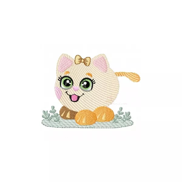 Motif-broderie-machine_Chaton-fille-avec-noeud-dore-CuteRoyal.com_CR10116