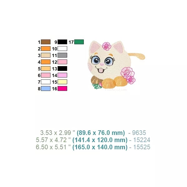 Motif-broderie-machine_Chaton-fille-avec-roses-_3-tailles_CuteRoyal.com_CR10115