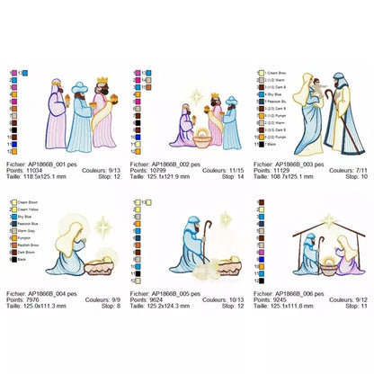 Nativite-ensemble-001-a-006-motifs-broderie-machine-de-Noel-CR10060