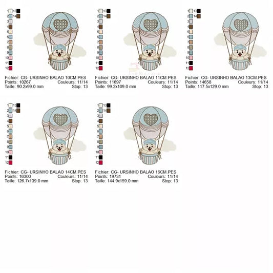 Ourson-Garcon-ballon-5-tailles-motif-broderie-machine-animal-CR10073G