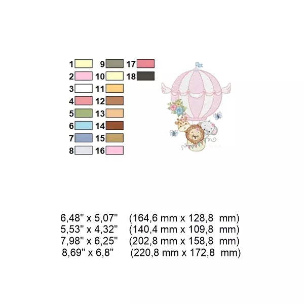 safari-ballon-rose-motif-broderie-machine-animaux-dans-une-montgolfiere-4-tailles-cr10126-3